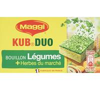 Maggi Bouillon KUB DUO Légumes et Herbes du marché (10 Tablettes) - 105g