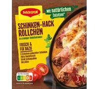Maggi Gewürzmischung Fix, Schinken-Hack-Röllchen