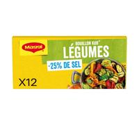 Maggi KUB Bouillon de Légumes -25% de Sel en Cubes 120 g