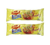 Maggi Lot de 2 paquets de nouilles indiennes authentiques Masala épicées 2 minutes, total de 1,1 kg