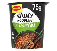 MAGGI - Nouilles Asiatiques Saveur Poulet Teriyaki, Texture Fondante et Goût Authentique (75g) - lot de 4 - Vendu par Lot