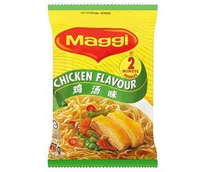 Maggi - Nouilles express - saveur poulet - lot de 4 sachets de 77 g