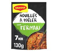 MAGGI - Nouilles Instantanées Saveur Teriyaki, Texture Fondante et Goût Authentique (Boîte 130g) - lot de 4 - Vendu par Lot