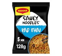 MAGGI - Nouilles Pad Thai Authenticité Thaï, Saveur Épicée et Texture Fondante (Sachet 128g) - lot de 4 - Vendu par Lot