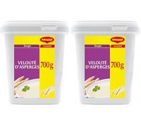 MAGGI PROFESSIONAL Velouté d'Asperges 7L - Potage Instantané aux Asperges - 35 Portions de 200ml - Format Professionnel - Boîte de 700g pour 7L de Soupe (Lot de 2)