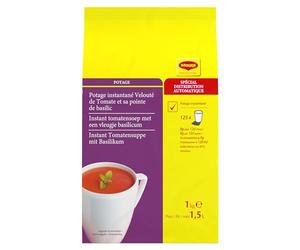 MAGGI PROFESSIONAL Velouté Tomates Basilic - Potage Instantané Tomate avec Basilic - A Faible Teneur en Matières Grasses - Spécial Distribution Automatique - Poche de 1kg