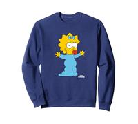 Maggie des Simpsons a Besoin d'un câlin Sweatshirt, Unisexe pour Adultes, Bleu Marine, L