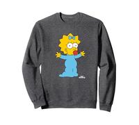 Maggie des Simpsons a Besoin d'un câlin Sweatshirt, Unisexe pour Adultes, Chiné Foncé, XL