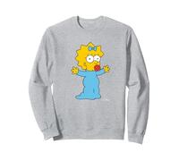 Maggie des Simpsons a Besoin d'un câlin Sweatshirt, Unisexe pour Adultes, Gris Chiné, XXL