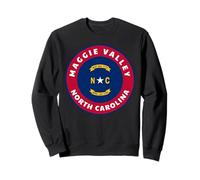 Maggie Valley Caroline du Nord Caroline du Nord NC Badge Roundlet Souvenir Sweatshirt