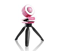 MAGGIORE LUXURY 2K Ultra Résolution Funny Webcam Rose Certification CE et ROHS LED Ring Light Couverture de confidentialité réglable Trépied PC Webcam avec Microphone