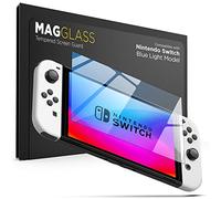 Magglass Protection d'écran compatible avec Nintendo Switch OLED (2021) - Protection en verre trempé bloquant la lumière bleue (anti-lumière bleue pour réduire la fatigue oculaire)