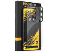 magglass Protection d'écran en verre trempé pour Samsung Galaxy S24 UHD et protecteur d'objectif d'appareil photo avec applicateur
