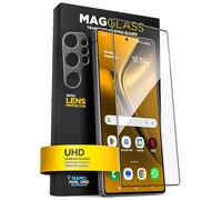 magglass Protection d'écran en verre trempé pour Samsung Galaxy S25 Ultra [compatible avec les empreintes digitales] avec protecteur d'objectif d'appareil photo (applicateur inclus)
