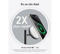 Maggo Chargeur Induction Iphone 3 En 1 15w Compatible Magsafe Et Certifié Qi2,Socle De Recharge À Induction Pour Iphone Séries 16/15/14/13,Airpods,Apple Watch(Chargeur Et Câble Usb C Inclus)