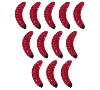 Maggot Soft Appâts Collection 50pcs de Grubs efficaces Idéal pour tous les types d'aventures et techniques de pêche à la ligne (Rouge)