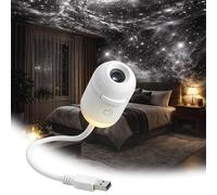 Maghrozi Starry Night Light Projecteur avec films de projection HD, LED à intensité variable, design flexible à 360°, plafonnier romantique pour décoration de chambre à coucher (clair+5B)
