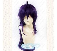 Magi Sinbad 100cm Purple mix long Curly Cosplay wig + Wig Cap