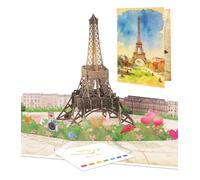 Magic Ants Carte pop-up 3D Tour Eiffel Paris, voyage urbain | Éveiller des souvenirs, apporter une sensation de voyage, servir de décoration et offrir sans risque - Idéal pour les