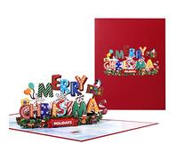 Magic Ants Carte pop up de Noël - Carte de vœux 3D Cartes d'anniversaire, cartes de Noël pop-up, carte de Noël pour enfants, carte de Noël 3D, cartes de Noël (Merry Christmas New Year Holidays)