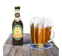 Magic Ants Happy Father’s Day Card - Pop Up Fathers Card - 3D Pop Up Fathers Day Card - Handcrafted 3D Pop Up Greeting Card for Him - Father’s Day Love Card - Birthday Card for Dad (Beer for Dad)