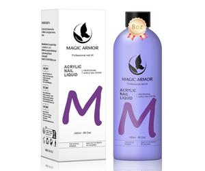 MAGIC ARMOR Liquide à ongles en acrylique, 240 ml, durcissement professionnel pour ongles en acrylique, liquide pour extension et sculpture d'ongles en acrylique, pour usage domestique et salon de