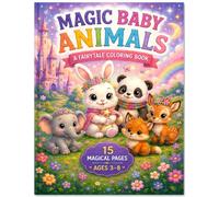 Magic Baby Animals: A Fairytale Coloring Book for Kids Ages 3-8