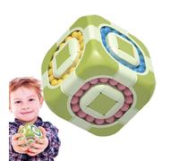 Magic Bean Cube - 2 en 1 puzzle rotatif éducatif, jouet de stress | La finition supérieure apporte le jeu d'entraînement du cerveau pour pour , garçons, filles et ba