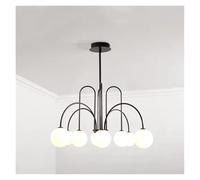 Magic Beans 8 Heads Milky Glass Ball Ceiling Chandelier For Island Dining Table Living Indoor Decor Lighting G9 Lamp Bulb