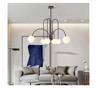 Magic Beans 8 Heads Milky Glass Ball Ceiling Chandelier For Island Dining Table Living Indoor Decor Lighting G9 Lamp Bulb