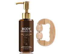 Magic Body Oil,Rouleau de massage manuel à deux billes,Huile corporelle liftante, Huile corporelle magique raffermissante éclat, Réduit les ridules, Améliore l'élasticité, Pénètre rapidement