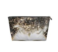 Magic Book Prints Trousse de toilette de voyage en cuir PVC avec fermetures éclair dorées, organiseur étanche pour maquillage, articles de toilette et essentiels, Argenté., Taille unique, Trousse de