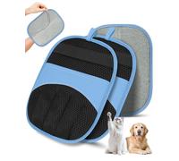 Magic Brush Lot de 2 gants de toilettage électrostatiques pour chiens et chats, The Magic Brush Pure Path Yomi Pet Toilettage Besoins de toilettage pour meubles, vêtements, sièges de voiture (bleu)