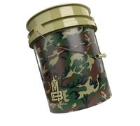 Magic Bucket | Seau de Lavage pour Voiture Lavage à la Main Camouflage Vert | 5 US GALLONS env. 20 litres | Compatible avec Grit Guard, Detail Guardz Dirt Lock, Gamma Lids Couvercle