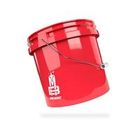 MAGIC BUCKET | Seau de lavage pour voiture rouge | 13 litres env. 13 litres | Compatible avec Grit Guard, Detail Guardz Dirt Lock, Chemical Guys Dirt Trap, Gamma Lids Couvercle