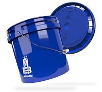 Magic Bucket | Set de seaux de Lavage pour Voiture Bleu avec Couvercle de Seau Assorti | 3,5 US GALLONS env. 13 litres | Compatible avec Grit Guard, Detail Guardz Dirt Lock, Chemical Guys Dirt Trap