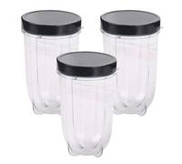 Magic Bullet Lot de 3 tasses de rechange avec couvercle compatible avec presse-agrumes Magic Bullet 250 W