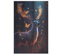 Magic Butterfly Cerf Puzzles en Bois Adultes Et Adolescents 1000 Pieces EnfFourmis Puzzle Décoration Mur Moderne Art Jouets Cadeau IntéressFourmis 78×53cm