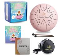 Magic Calm Drum - Tambour à langue en acier pour enfants | Instrument de musique de style Handpan avec livre d'histoires et livre de chansons | Instruments de musique faciles et apaisants pour enfants