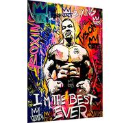 Magic Canvas Art Boxer Mike Tyson Pop Art B8374 Impression sur toile 1 pièce Motif pop art 80 x 80 cm