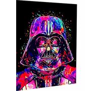 Magic Canvas Art - Images Star Wars Dark Vader Abstrait sur toile 1 pièce Impression d'art moderne de haute qualité Décoration murale design mural Image murale Dimensions : 80 x 60 cm