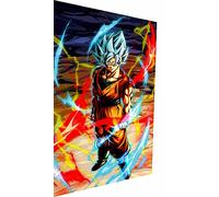 Magic Canvas Art - Impression sur toile 1 pièce Dragon Ball Son-Goku de qualité supérieure - Décoration murale moderne - Dimensions : 120 x 80 cm
