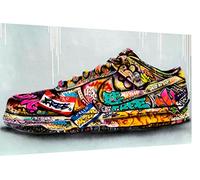 Magic Canvas Art - Impression sur toile abstraite pour baskets - Impression d'art de qualité supérieure - B8044 - Dimensions : 180 x 100 cm