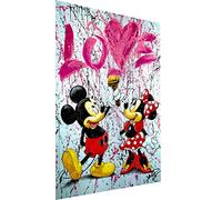 Magic Canvas Art Mickey & Minnie Love Pop Art Impression sur toile 1 pièce Impression d'art de haute qualité Peintures murales - B8254, Matériau : Poster sans cadre, Taille : 60 x 30 cm