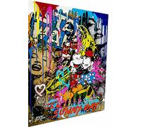 Magic Canvas Art Pop Art B8058 Mickey Mouse Sunny Impression sur toile - Impression d’art de qualité supérieure - Peinture murale - Dimensions : 90 x 60 cm
