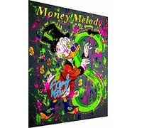 Magic Canvas Art Pop Art Donald Duck Money Impression sur toile 1 pièce Impression murale de qualité supérieure - B8004 80 x 80 cm