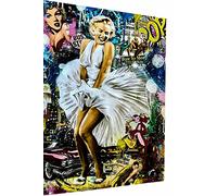 Magic Canvas Art Pop Art Marilyn Monroe Impression sur toile 1 pièce Impression murale de qualité supérieure B8066 100 x 75 cm