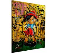 Magic Canvas Art - Pop Art Pinocchio P5401 Impression sur toile 1 pièce de haute qualité Motif Pinocchio 80 x 60 cm