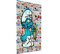 Magic Canvas Art Schtroumpf B8493 Boîte de peinture Pop Art Impression sur toile 1 pièce Impression murale de qualité supérieure - Matériau : verre acrylique - Dimensions : 40 x 30 cm