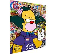 Magic Canvas Art Simpsons B8364 Krusty Pop Art Impression sur toile 1 pièce Motif imprimé sur toile 80 x 60 cm